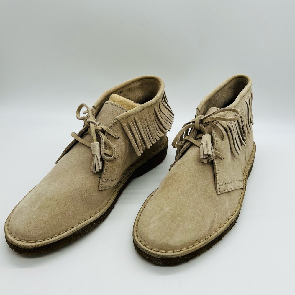 J. Crew Women's Tan Suede Fringe Macalister Ankle Boots Size 7.5